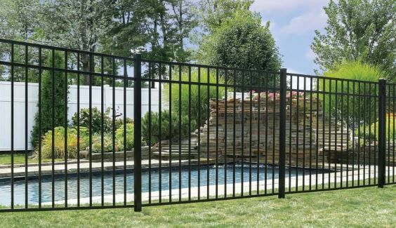 6 ft aluminum security fence installation